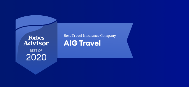 AIG Travel - Best Travel Insurance Company Forbes Advisor badge