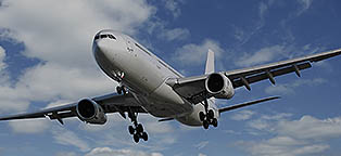 jet airliner landing