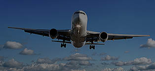 airline jet taking off